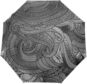 Automatic Folding Umbrella, Portable Strong Travel Rain Umbrella, Auto Open/Close Lightweight Compact Sun Anti-UV Parasol