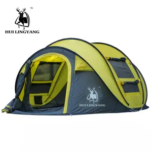 automatic hiking HUI throw family outdoor tents tent tents throwing waterproof Happy customers up tent large pop LINGYANG camping waterproof Fast international shipping