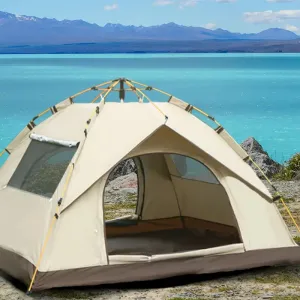 Automatic Pop-Up 3-4 Person Tent Frame – Quick Setup with One Lift & Press