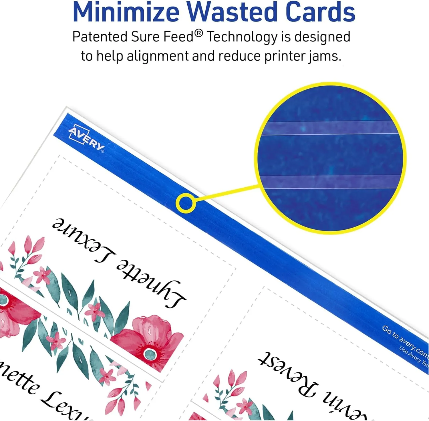 Avery Printable Arched Place Cards with Sure Feed Technology, 2-1/16" x 3-3/4", White, 100 Blank Tent Cards for Laser or Inkjet Printers (35700)