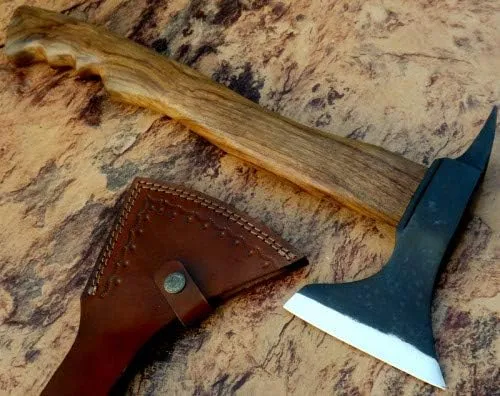 Axe Carbon Steel 17" Rose Wood Handle Axe/Hand Forged Woodsman Axe