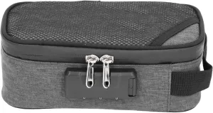 AYNEFY Smell Proof Bag,Odor Proof Pouch Organizer Activated Carbon Adsorption Effect Smell Proof Container with Lock Travel Storage Bag (Grey)
