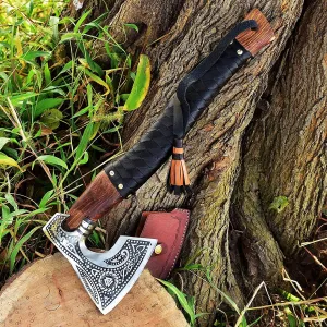 Beautiful Viking Axes Handmade Carbon Steel Camping Axe Spiritual Xmas Gifts