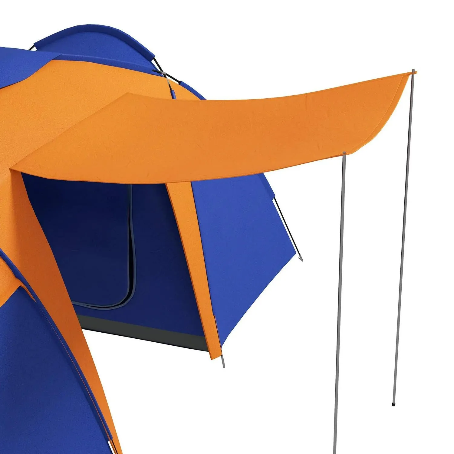 Bedroom, Waterproof, Innovative Area Camping Tunnel Portable Man Best-value Tent 2 Living Porch, 4-6 With Bag 2000mm And Outsunny Large