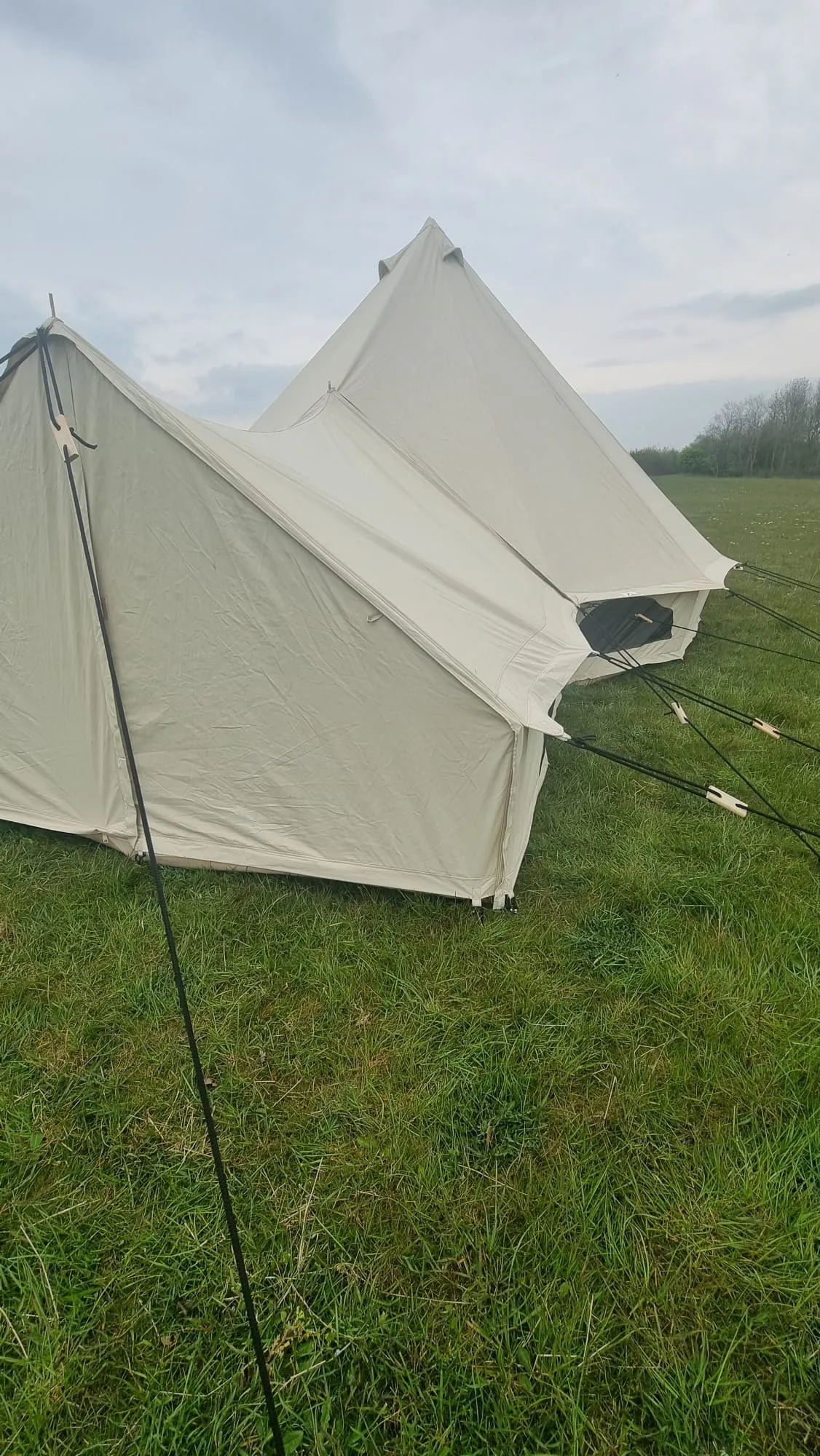 Bell Tent Canopy Awning and Porch Attachment With Sewn In Groundsheet's