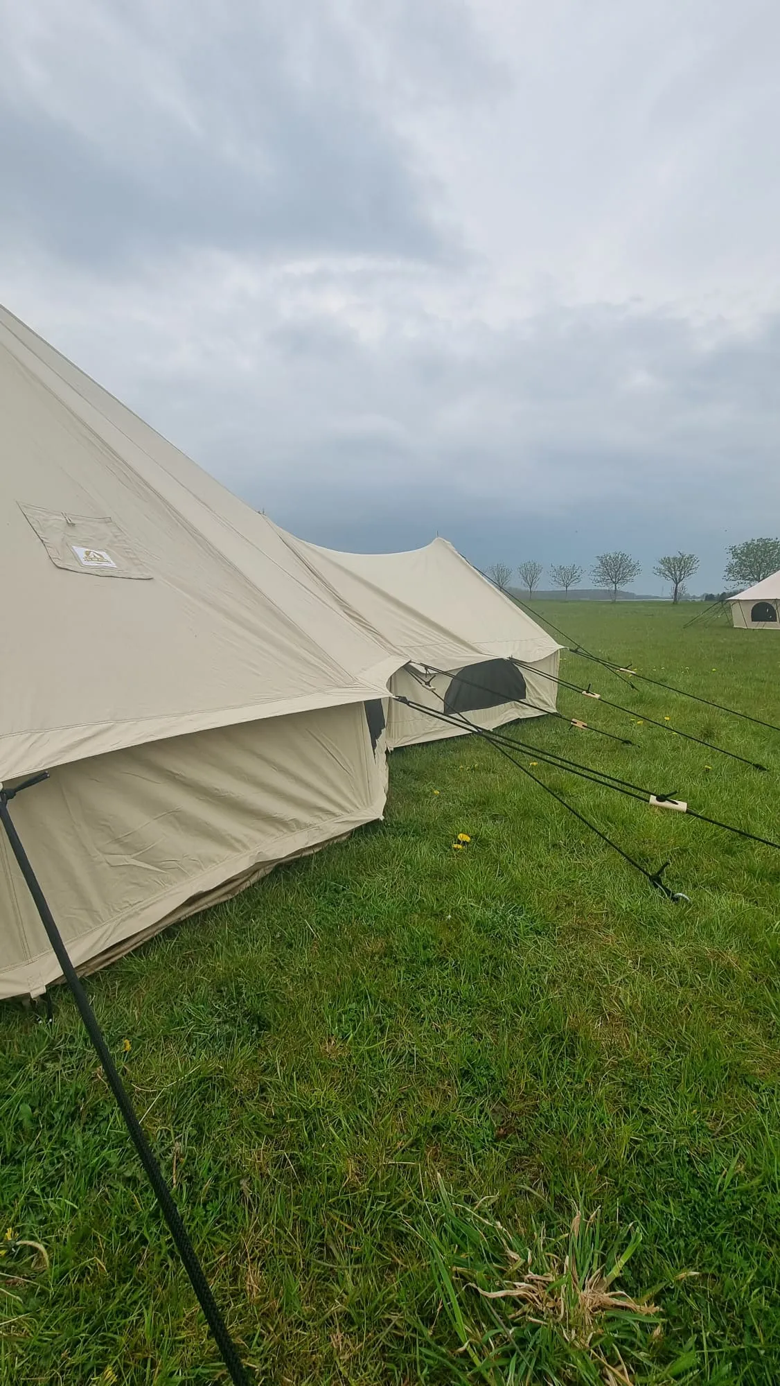 Bell Tent Canopy Awning and Porch Attachment With Sewn In Groundsheet's