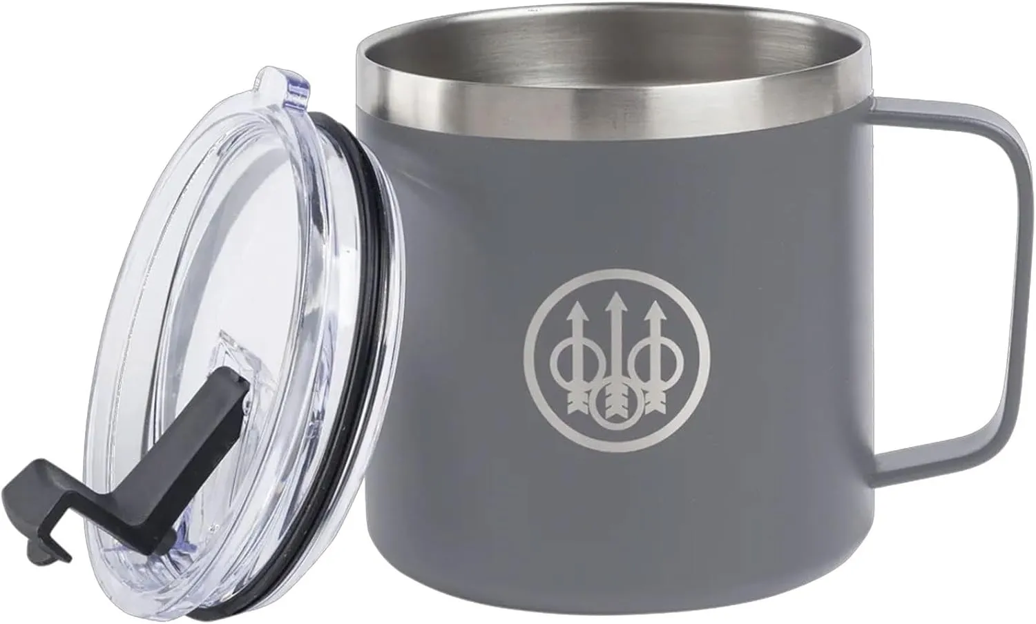 Beretta Durable Versatile Camping Outdoor Stainless Steel Double Insulated 16 Oz Coffee Mug Logo & C-Shaped Handle