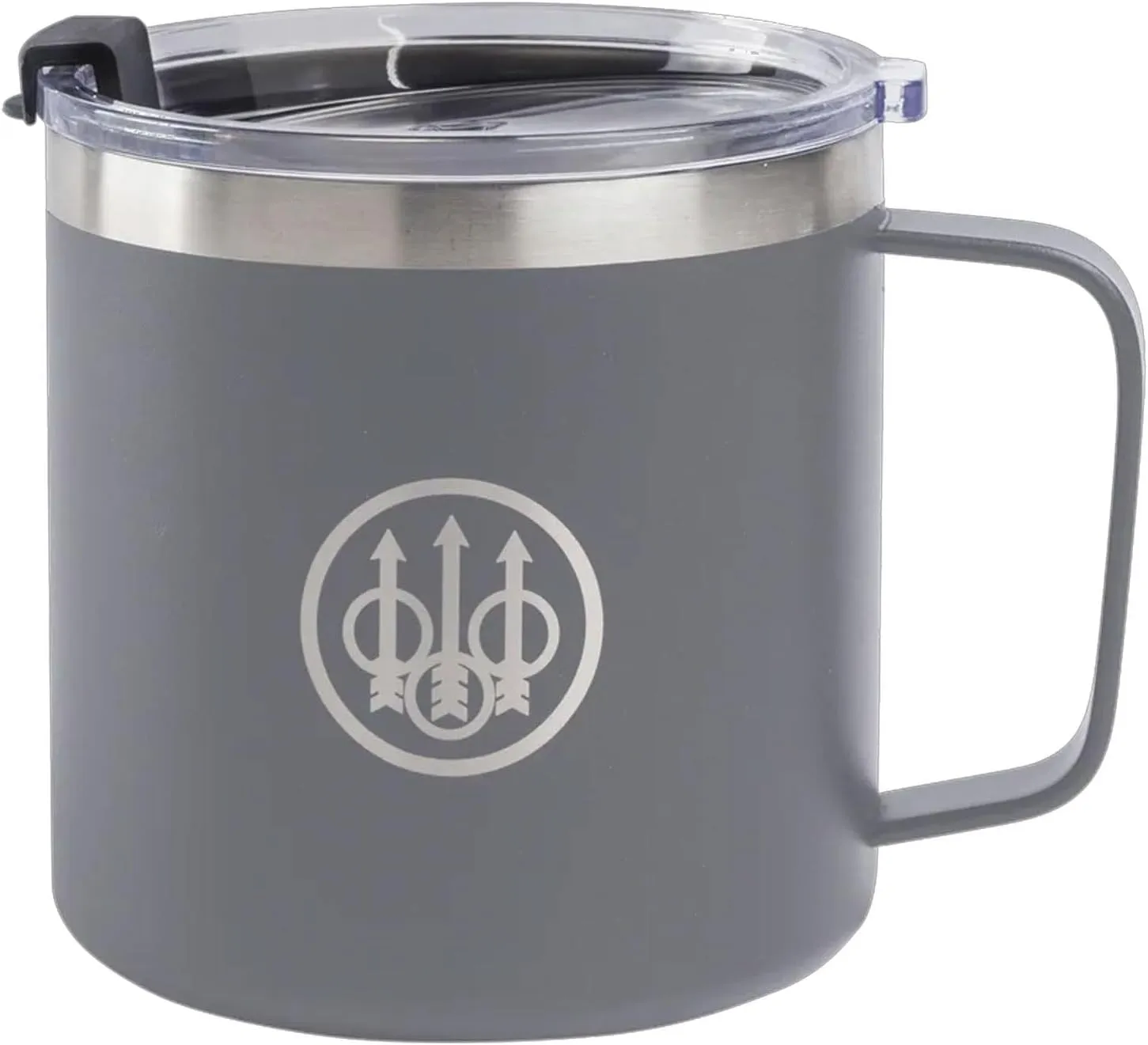 Beretta Durable Versatile Camping Outdoor Stainless Steel Double Insulated 16 Oz Coffee Mug Logo & C-Shaped Handle