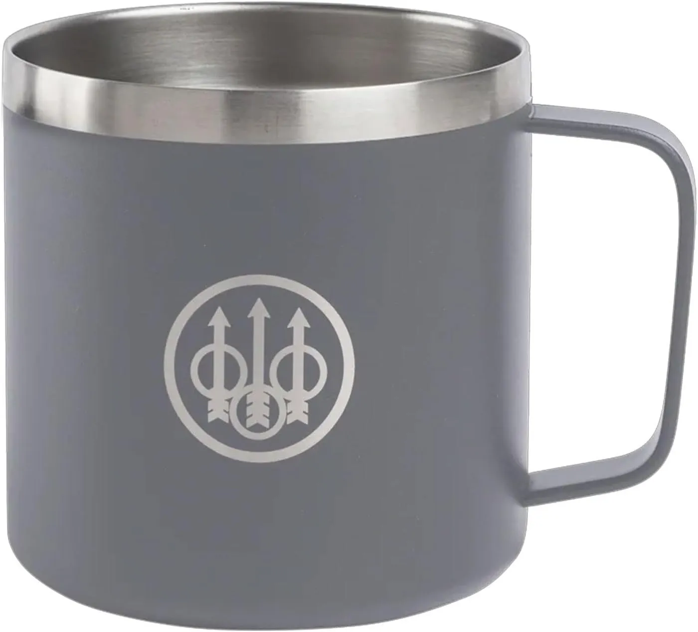 Beretta Durable Versatile Camping Outdoor Stainless Steel Double Insulated 16 Oz Coffee Mug Logo & C-Shaped Handle