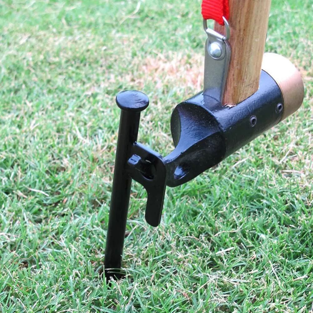 BESPORTBLE 3Pcs Tent Stakes, 8inch Heavy Duty Steel Tent Pegs for Camping, Hiking - Ground Stakes Ground Anchors Pegs
