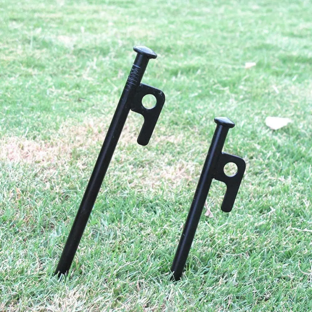 BESPORTBLE 3Pcs Tent Stakes, 8inch Heavy Duty Steel Tent Pegs for Camping, Hiking - Ground Stakes Ground Anchors Pegs
