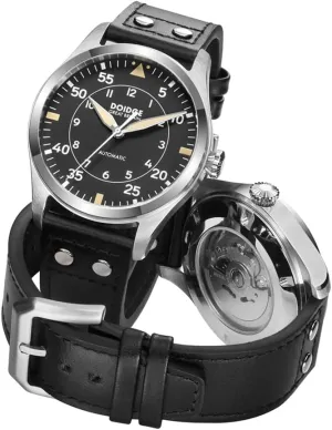 Big Pilot Watch Japan NH35 Automatic Movement Aviator Mechanical Men's Wristwatch Sapphire Glass Stainless Steel Case Genuine Leather Strap Luminous Waterproof Watches