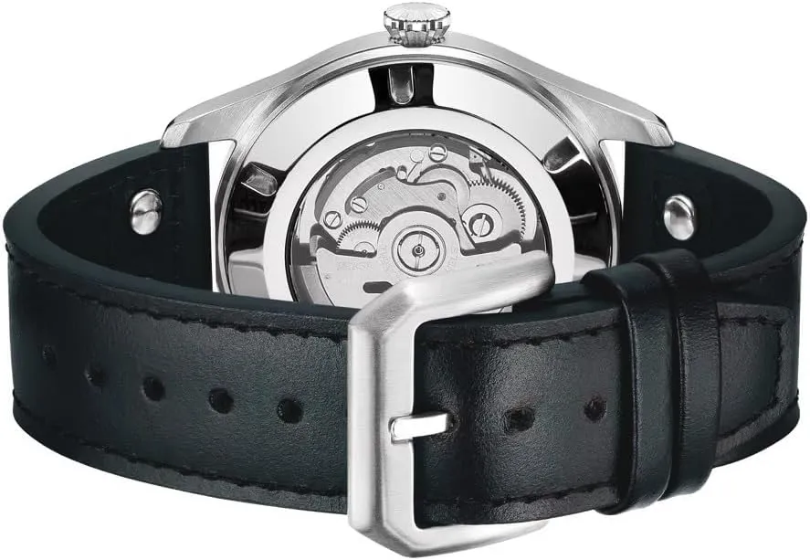 Big Pilot Watch Japan NH35 Automatic Movement Aviator Mechanical Men's Wristwatch Sapphire Glass Stainless Steel Case Genuine Leather Strap Luminous Waterproof Watches