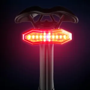 Bike Turn Signals,Bright Bicycle Turn Signals Front Back IPX5 Waterproof Wireless Remote Control Rear Bike Light USB Rechargeable LED Bike Flashlight for Mountain Bike,Bicycle,Scooter
