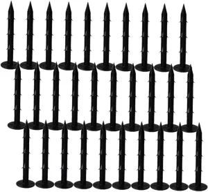Black Ground Nails 100pcs Gardening Stakes for Ground Sheets Netting Landscape Fabric Easy to Install and Disassemble