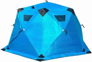 Brrnoo Winter Fishing Tent, Quick Set Up Outdoor Camping Ice Fishing Tent, Double Door Design Ice Fishing Shelter, Convenient Firewood Heater Port