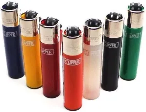 Bundle of 12 Original Clipper Lighters - Official Clipper Lighters with Removable Flint Housing - Assorted Colors