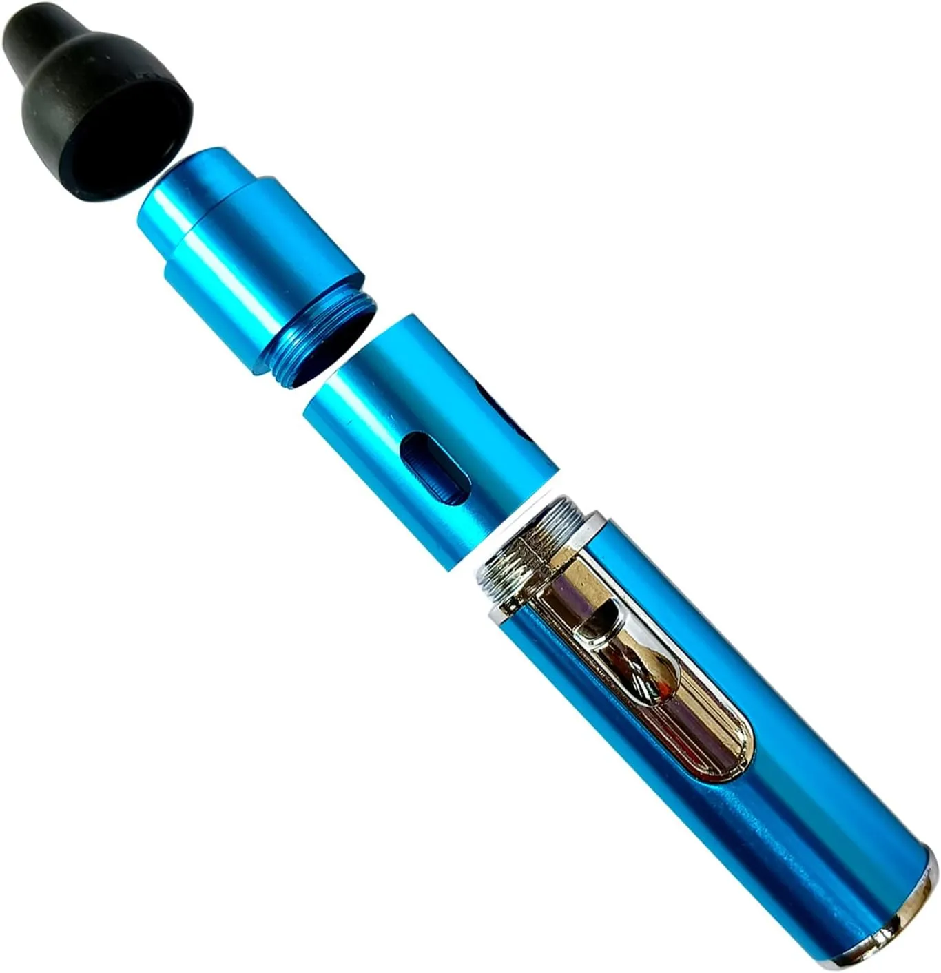 Butane Lighters,Torch Lighters Butane Fuel Refillable Single Flame Adjustable Pen Torch Lighter 2 Pack Aqua Blue(Gas not Included)
