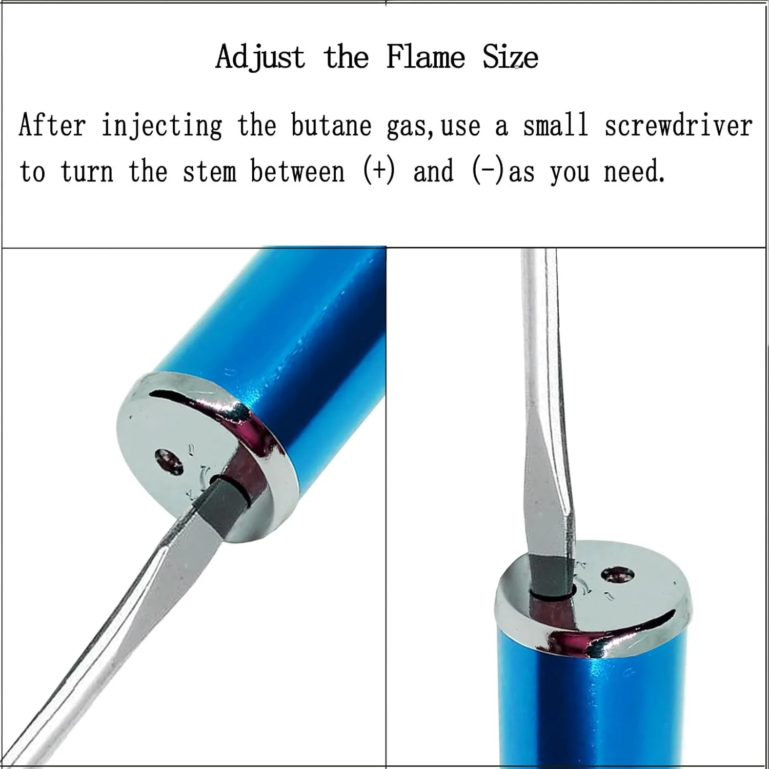 Butane Lighters,Torch Lighters Butane Fuel Refillable Single Flame Adjustable Pen Torch Lighter 2 Pack Aqua Blue(Gas not Included)