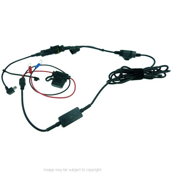 BuyBits High Power Angled Mini USB Motorcycle Hard Wire Charger for Garmin Nuvi - Streetpilot GPS Satnav (sku 21554)