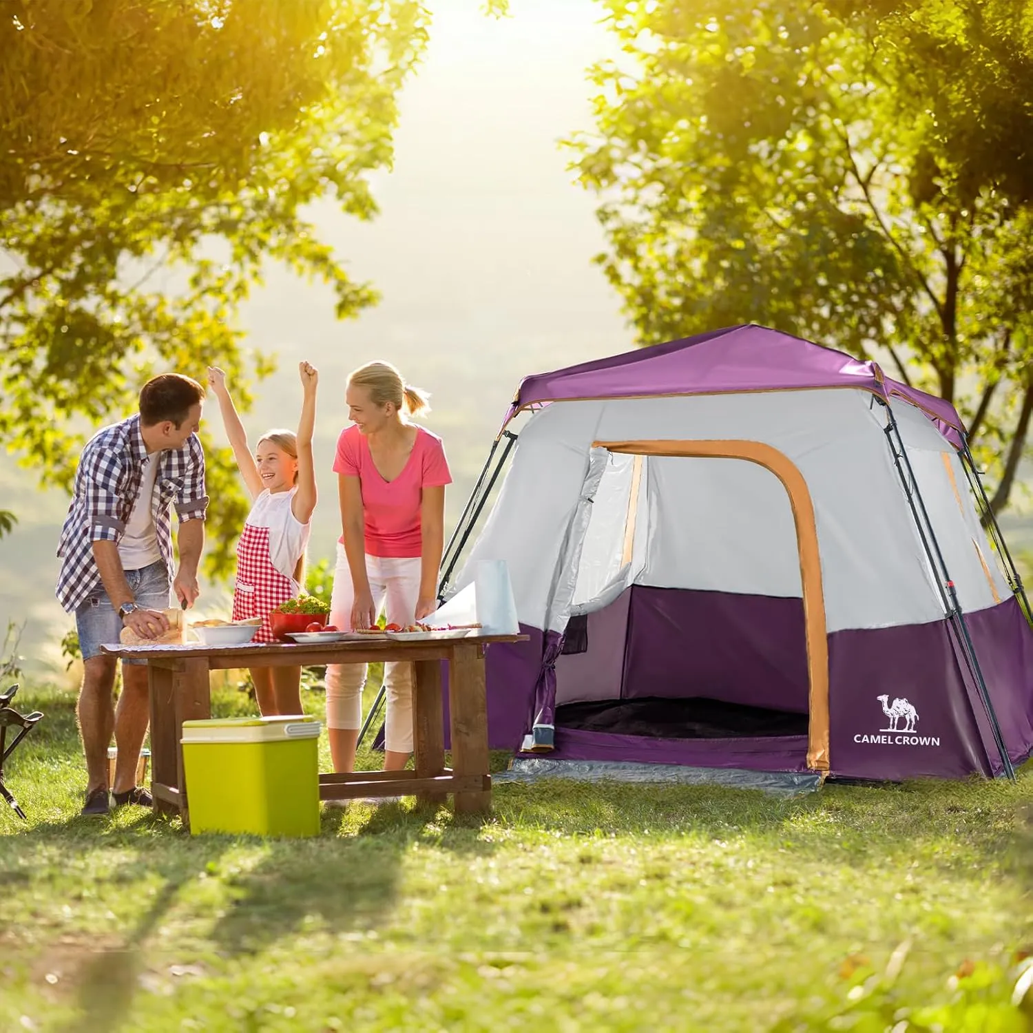 CAMEL CROWN 4/6 Person Tent Waterproof Lightweight Portable Backpacking Tent for Outdoor Camping Hiking