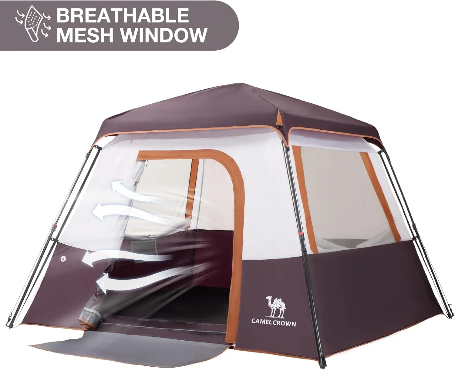 CAMEL CROWN 4/6 Person Tent Waterproof Lightweight Portable Backpacking Tent for Outdoor Camping Hiking
