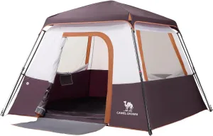 CAMEL CROWN 4/6 Person Tent Waterproof Lightweight Portable Backpacking Tent for Outdoor Camping Hiking