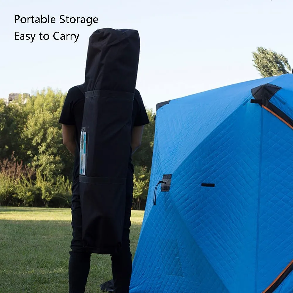 Camping Equipment Winter Fishing Tent Ice Fishing Shelter Heat Reflective Fabric Three-Layer Quilted Insulation Effect is Good (Silver A)
