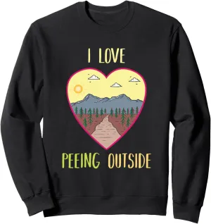 Camping Outdoors Camp Lakeside Funny Backpacker Quote Hiking Sweatshirt