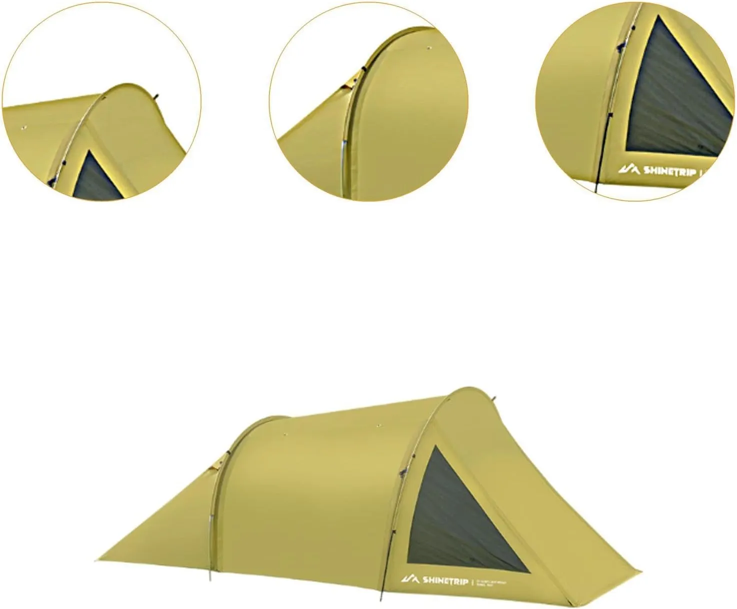 Camping Tent Tunnel Tent Shade Sun Protection Windproof Backpacking Tent Family Tent for Picnic Outdoor Hiking Trekking Beach