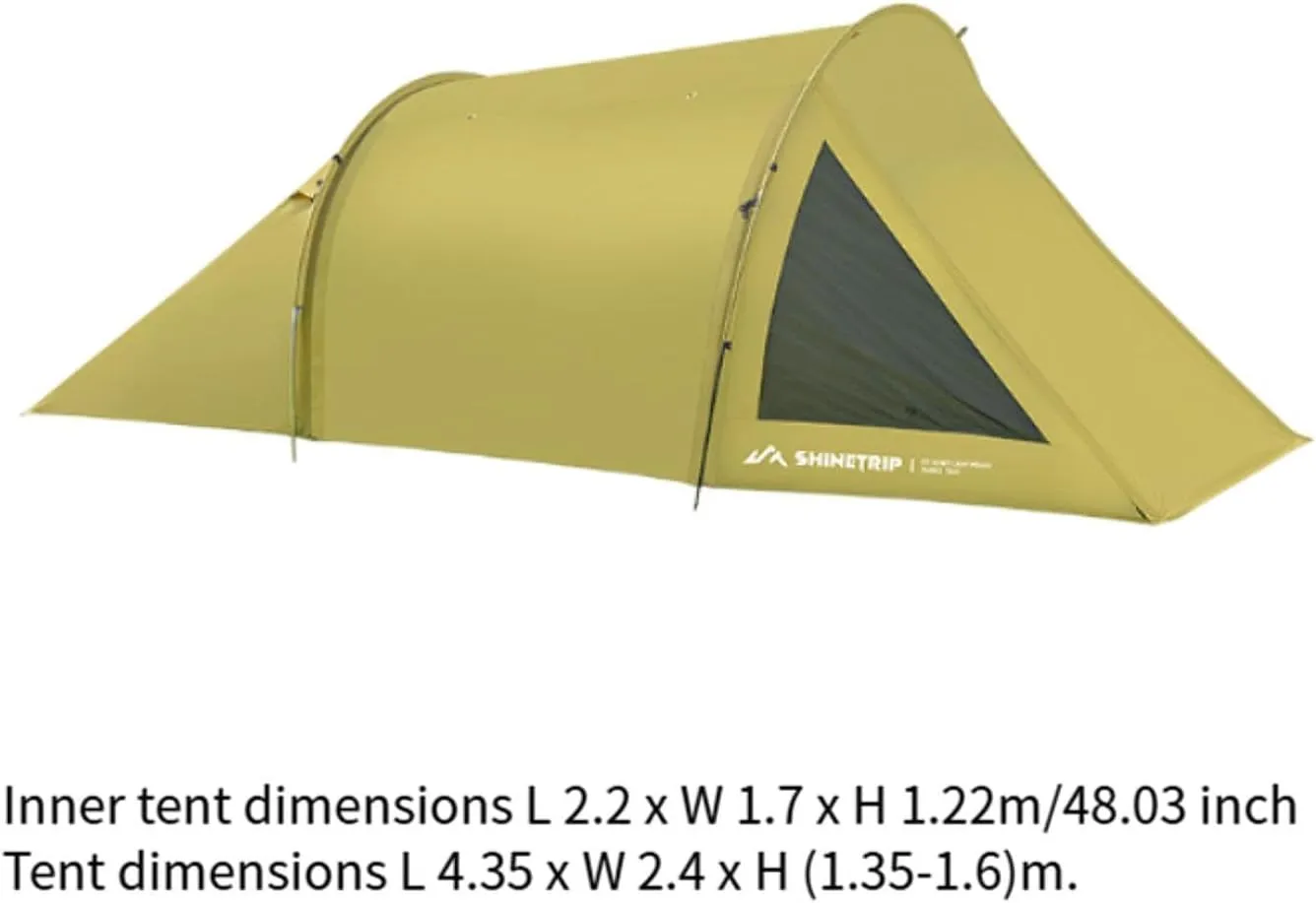 Camping Tent Tunnel Tent Shade Sun Protection Windproof Backpacking Tent Family Tent for Picnic Outdoor Hiking Trekking Beach