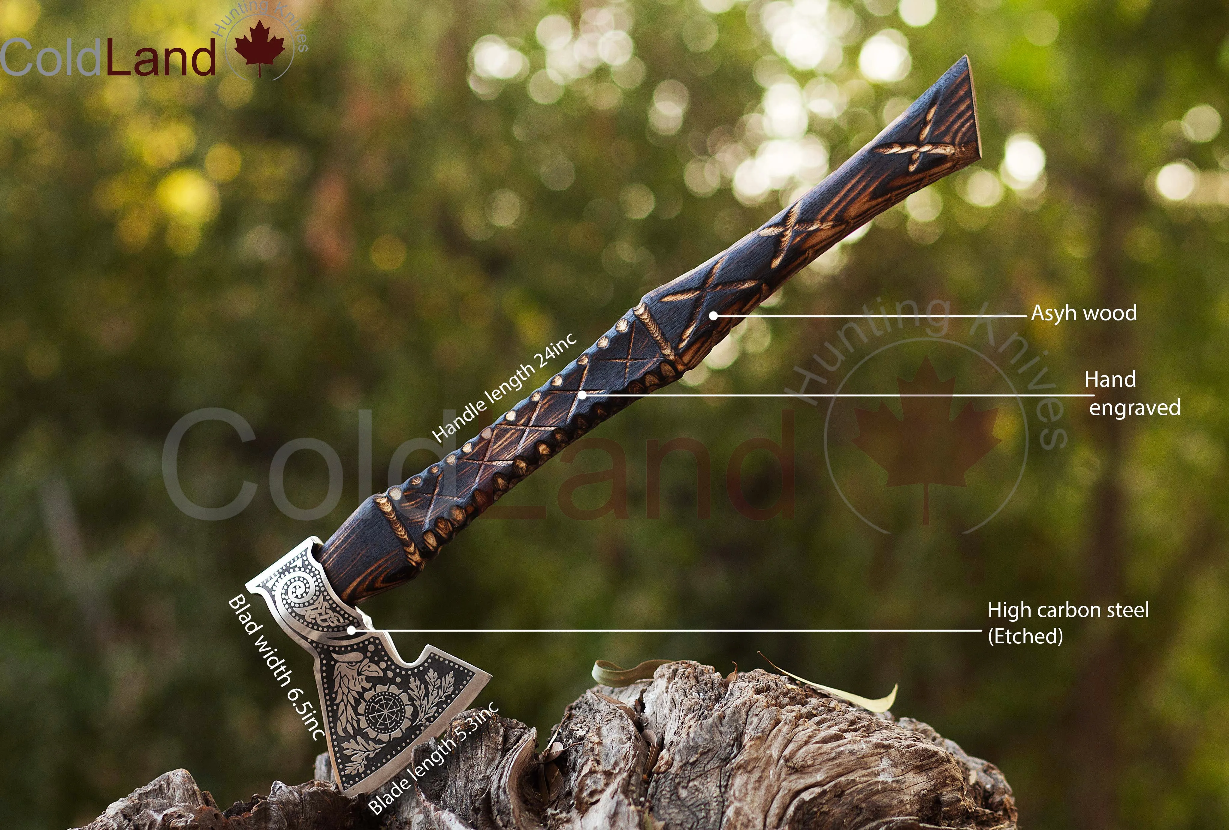 Carbon Steel Carnage: ARSAXE22b Camping Axe for the Ultimate Outdoor Adventure