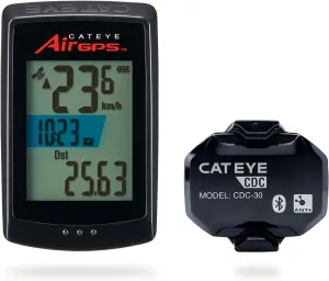 CATEYE AirGPS USB Rechargeable Bike Computer – GPS Cycling Computer with Bluetooth ANT , GPS Bicycle Speedometer, FlexTight™ Mount, IPX7 Waterproof, Auto Backlight Display, Ride Upload