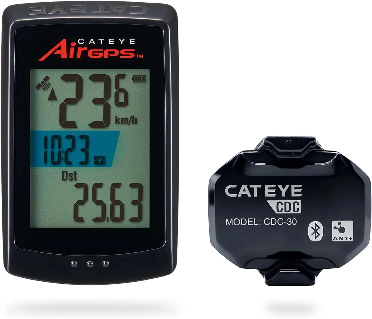 CATEYE AirGPS USB Rechargeable Bike Computer – GPS Cycling Computer with Bluetooth ANT , GPS Bicycle Speedometer, FlexTight™ Mount, IPX7 Waterproof, Auto Backlight Display, Ride Upload