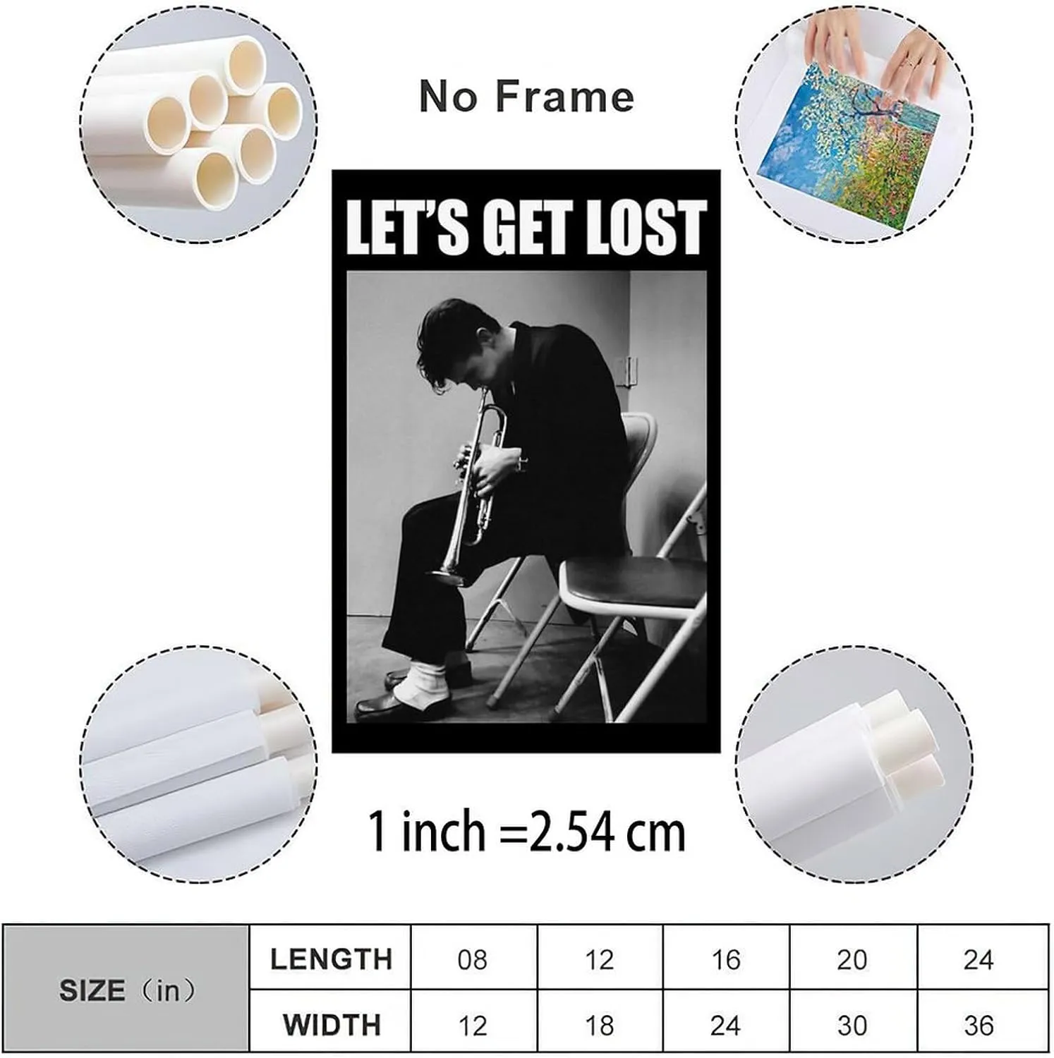 Chet Baker Jazz Trumpeter Portrait Art Poster 5 Canvas Painting Wall Art Poster for Bedroom Living Room Decor 08x12inch(20x30cm) Unframe-style