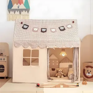 Children's Play Tent Indoor Children's Play Tent Boys Girls Princess Toys Small House Outdoor Toddler Playhouse Castle，with a String of Starlights
