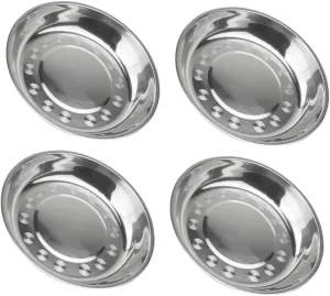 Ciieeo 7pcs Stainless Steel Dinner Plate Lightweight Snack Dish for Parties Camping and Home Use Practical BBQ and Dessert Plates Easy to Clean and Store