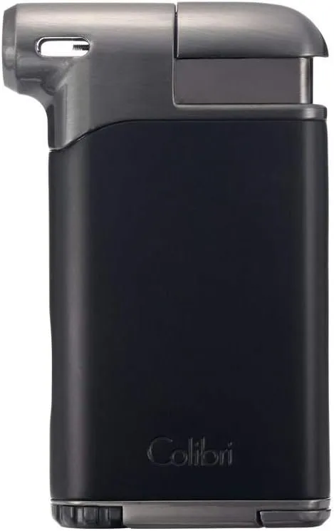 Colibri Pacific Air Soft Flame Pipe Lighter, Adjustable Flame & Fuel Window, High Altitude Performance (Black Gunmetal)