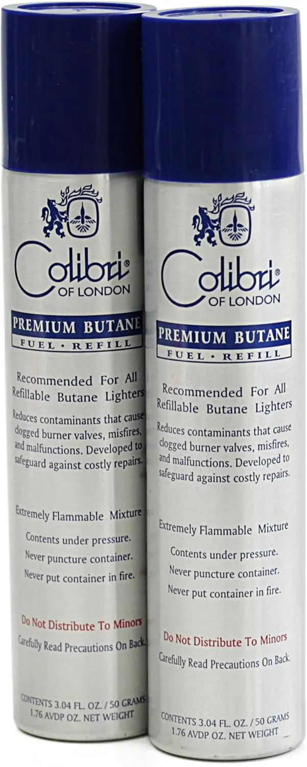 Colibri Premium Butane Fuel Refill for Lighter 12 pack