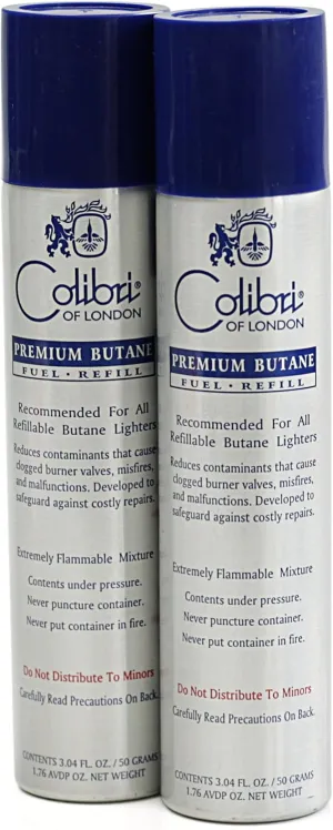 Colibri Premium Butane Fuel Refill for Lighter 12 pack