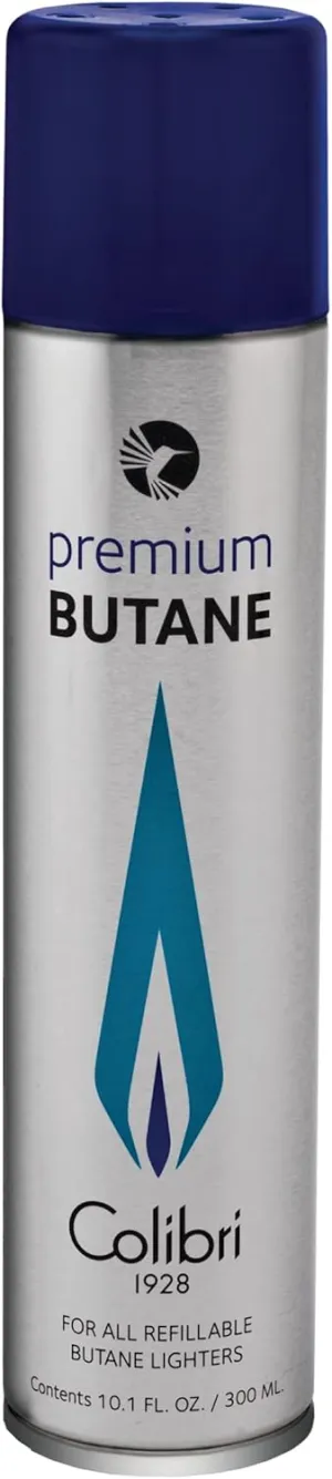 Colibri Premium Butane Fuel Refill for Lighters, 300ml (10.1fl oz) Cans, Pack of 1, Butane Torch Replacement Canisters, 99.999% Pure Butane Refill Fluid for Lighters