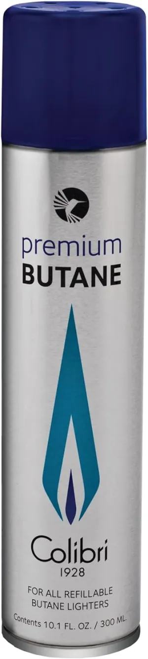 Colibri Premium Butane Fuel Refill for Lighters, 300ml (10.1fl oz) Cans, Pack of 1, Butane Torch Replacement Canisters, 99.999% Pure Butane Refill Fluid for Lighters