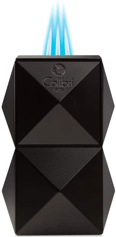 Colibri Quasar Table Triple Flame Lighter - Black