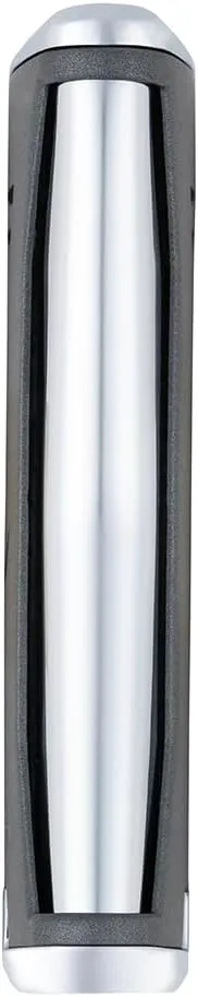 Colibri Slim Lighter, Windproof & Refillable, Cigar Enthusiast's Choice with Blue Fuel Window and Adjustable Flame - Charcoal   Chrome