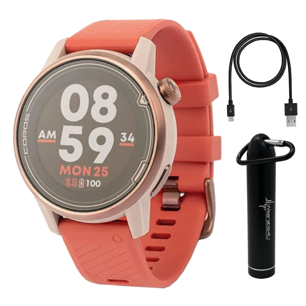 Coros APEX Premium Multisport Watch with Wearable4U Compact Power Bank Bundle