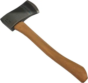 COUNCIL TOOL Camping Hatchet - 1.75 lbs Dayton Pattern Axe with 14" Curved Hickory Handle & Drop Forged Steel Head - SU20HCT14C
