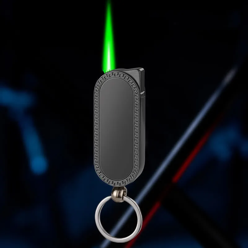 Creative Keychain Colorful MIrror Refillable Butane Lighter