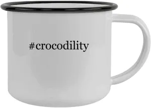 #crocodility - 12oz Hashtag Camping Mug Stainless Steel, Black