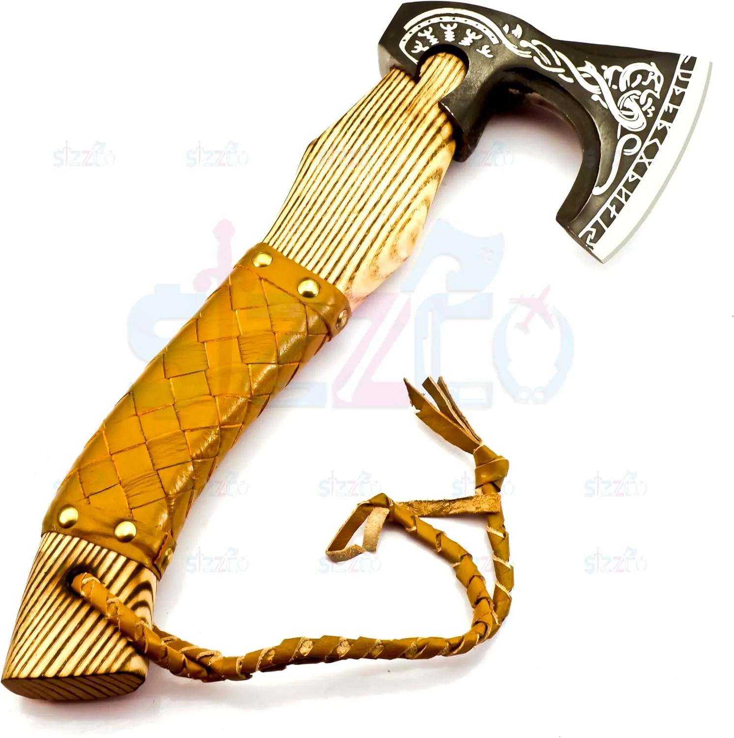 Custom Gift Forged Carbon Steel Viking Style Bearded Axe - Real Hatchet, Throwing & Camping Axe Best Gift for Anniversary, Valentine's Day, Birthday with Premium Leather Sheath