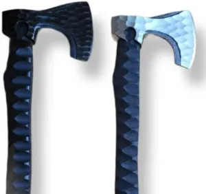 Custom Hand Forged Carbon Steel Viking Axe with Rose Wood Camping, Hatched Axes (Black)